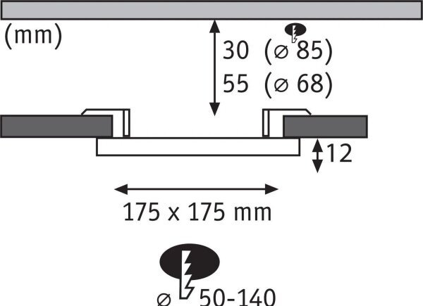 Paulmann 92993 - LED/13W IP44 Kúpeľňové podhľadové svietidlo AREO 230V