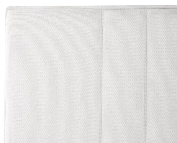 Posteľ s úložným priestorom svetlobéžová látkové čalúnenie 180 x 200 cm s čelom a roštom moderný minimalistický štýl spálňa