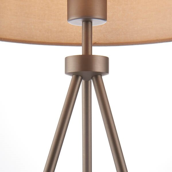Endon 66986 - Stolná lampa TRI 1xE27/40W/230V mosadz/béžová