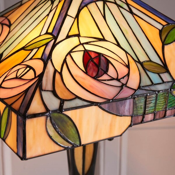 Endon 64383 - Stojacia lampa Tiffany WILLIOW 2xE27/60W/230V pr. 42,5 cm