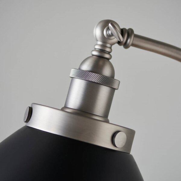 Endon 98753 - Stojacia lampa FRANKLIN 1xE27/10W/230V matný chróm/antracit