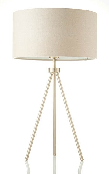 Endon 66986 - Stolná lampa TRI 1xE27/40W/230V mosadz/béžová