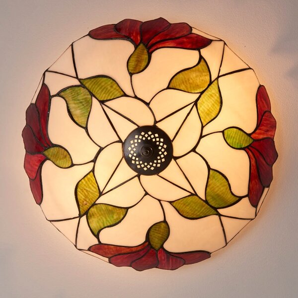 Endon 63960 - Stropné svietidlo Tiffany BOTANICA 2xE27/60W/230V priemer 45 cm