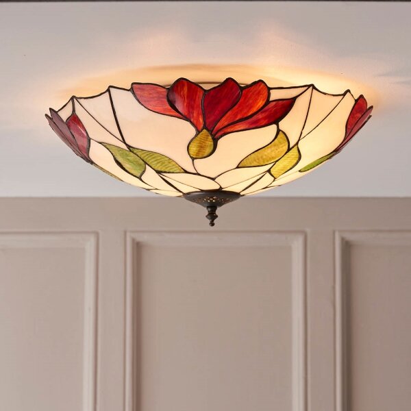 Endon 63960 - Stropné svietidlo Tiffany BOTANICA 2xE27/60W/230V priemer 45 cm
