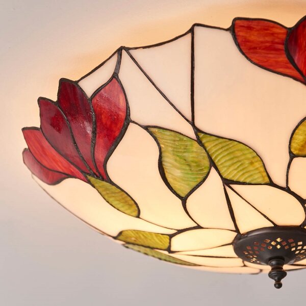 Endon 63960 - Stropné svietidlo Tiffany BOTANICA 2xE27/60W/230V priemer 45 cm
