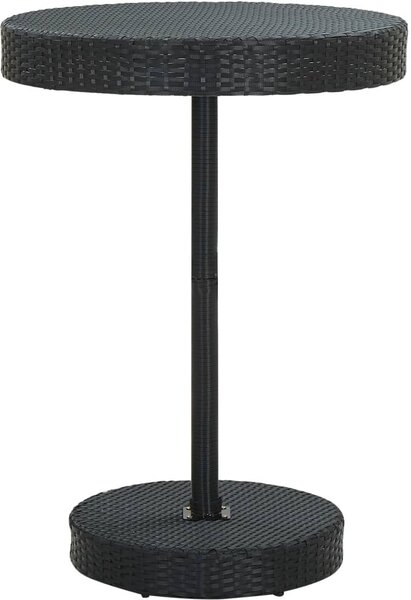 Maison Exclusive - Záhradný stôl ierny 75,5x106 cm Poly Rattan