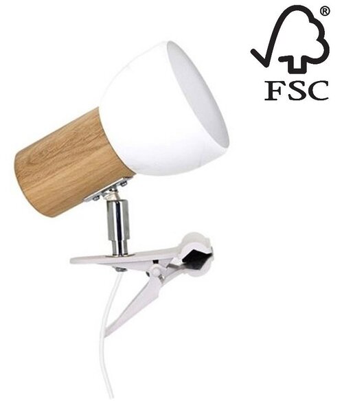 Spot-Light 2224174WK - Lampa s klipom SVENDA 1xE27/60W/230V