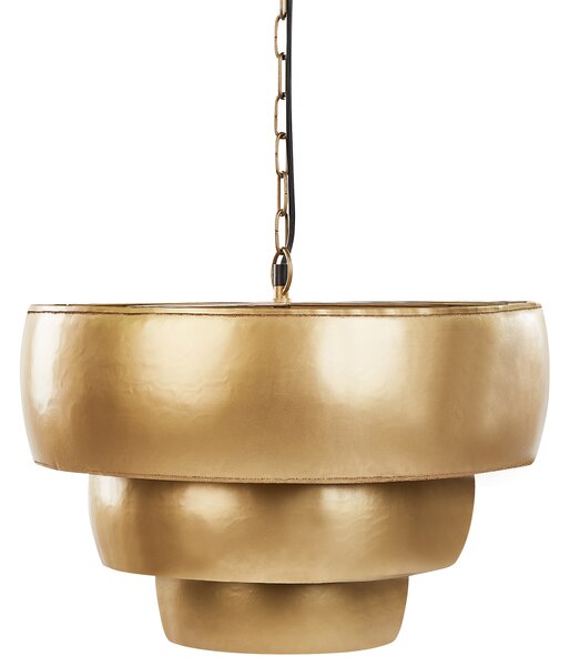 Závesná lampa zlatá kov železo stropné svietidlo ručná výroba 3 úrovne glamour tradičný štýl bytové doplnky