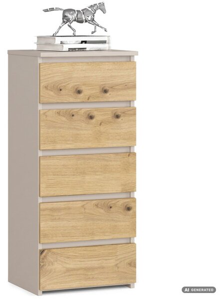 Komoda CL5 kašmírová / dub artisan