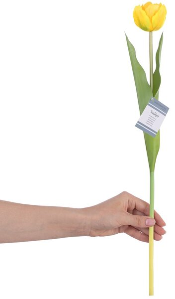 AmeliaHome Umelá kvetina Tulipán žltá