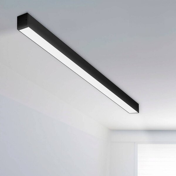SLC LED svetelná lišta CLICK, čierna, 112 cm, DALI, IP20, Čierna, Obývacia izba / jedáleň, Hliník, Moderný, Stropné svetlo
