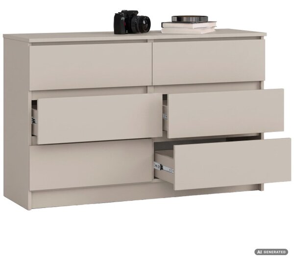 Komoda K120 6SZ CLP PK kašmírová
