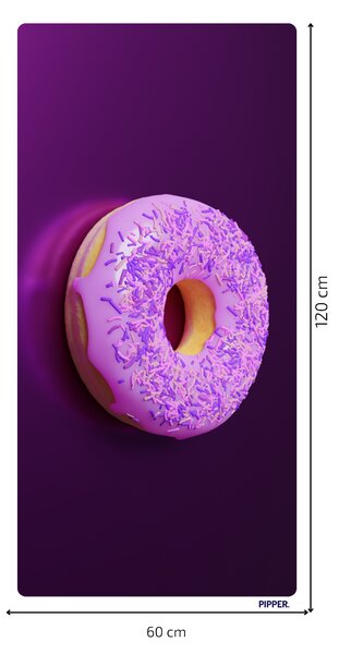 PIPPER. Samolepiaca textilná tapeta - Donuts 3
