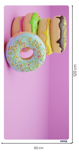 PIPPER. Samolepiaca textilná tapeta - Donuts 4
