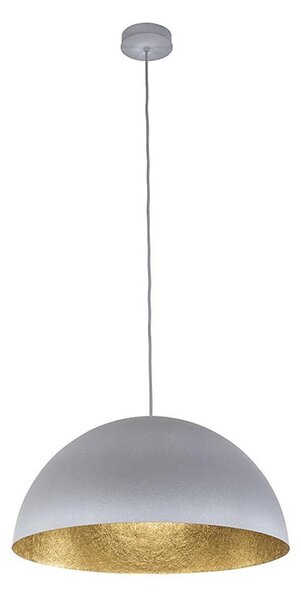Luster na lanku SFERA 1xE27/60W/230V pr. 35 cm šedá/zlatá