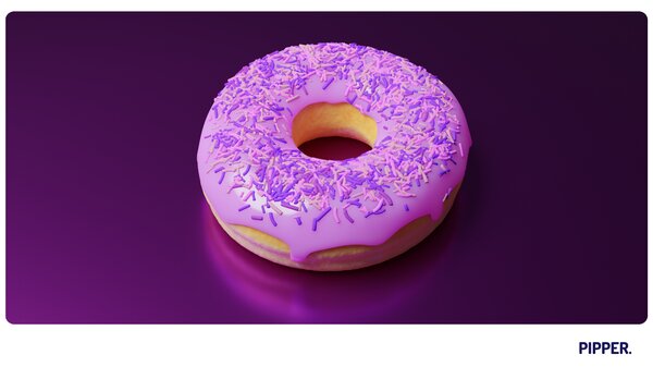 PIPPER. Samolepiaca textilná tapeta - Donuts 3