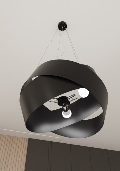 Luster na lanku VIENO 3xE27/15W/230V čierna