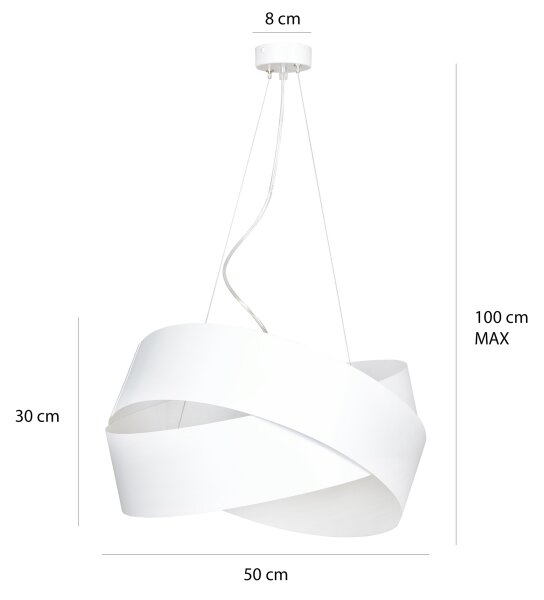 Luster na lanku VIENO 3xE27/15W/230V biela