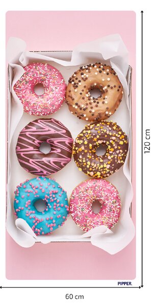 PIPPER. Samolepiaca textilná tapeta - Donuts 2