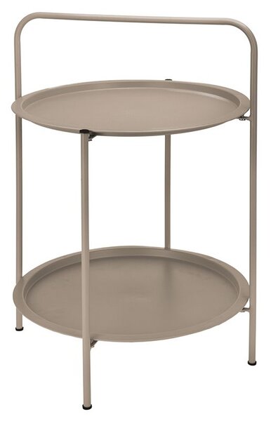 Kovový príručný stolík VARIO priemer 50 cm, béžový