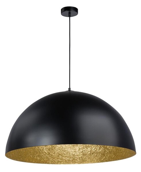 Luster na lanku SFERA 1xE27/60W/230V pr. 50 cm čierna/zlatá