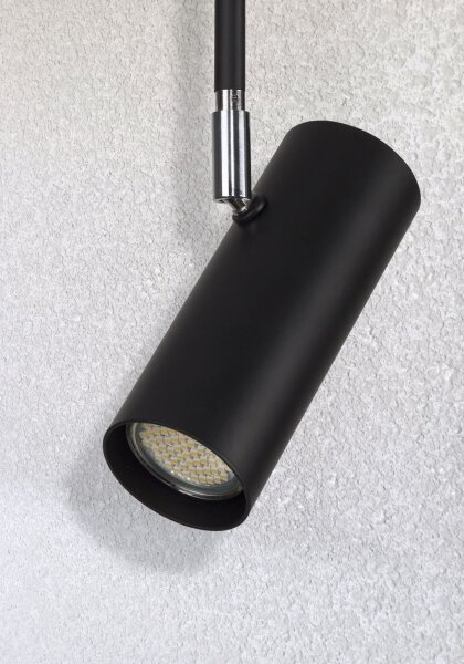 Luster na tyči OKO 1xGU10/25W/230V 30 cm čierna