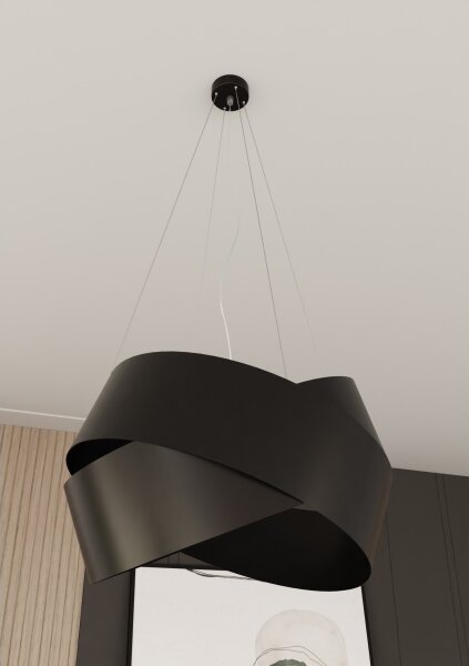 Luster na lanku VIENO 3xE27/15W/230V čierna