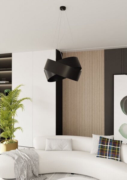 Luster na lanku VIENO 3xE27/15W/230V čierna