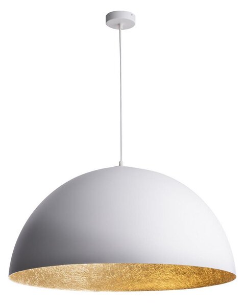 Luster na lanku SFERA 1xE27/60W/230V pr. 35 cm biela/zlatá