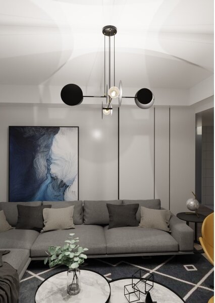Luster na lanku IDEA 4xE27/15W/230V čierna