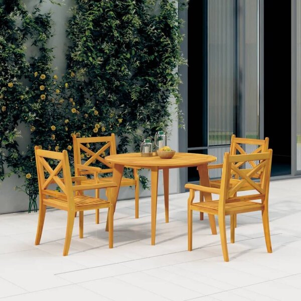 Maison Exclusive – Záhradný stôl Ø 110 x 75 cm z masívneho akátového dreva