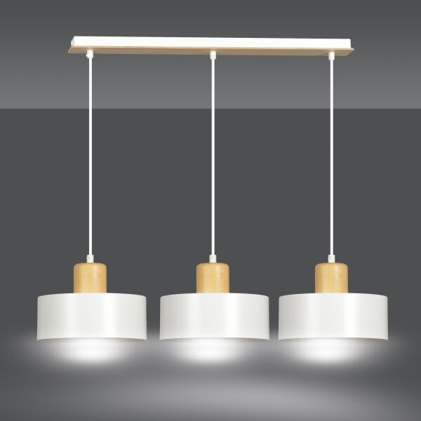 Luster na lanku TORIN 3xE27/15W/230V biela