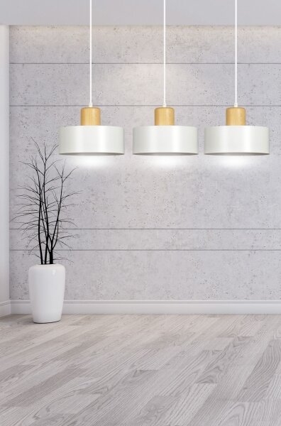 Luster na lanku TORIN 3xE27/15W/230V biela