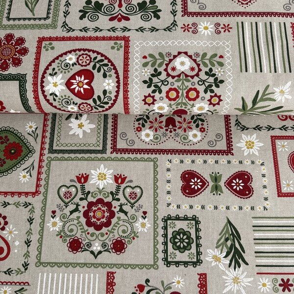 Metráž Bavlna režná - Krojovaný patchwork