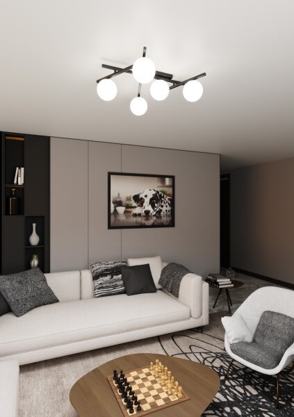 Stropné svietidlo SMART 5xE14/10W/230V čierna/biela
