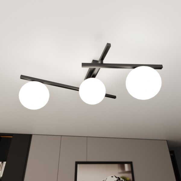 Stropné svietidlo SMART 3xE14/10W/230V čierna/biela