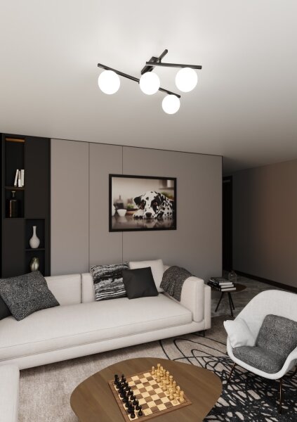 Stropné svietidlo SMART 4xE14/10W/230V čierna/biela