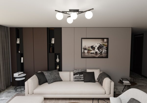 Stropné svietidlo SMART 4xE14/10W/230V čierna/biela