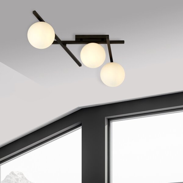 Stropné svietidlo SMART 3xE14/10W/230V čierna/biela
