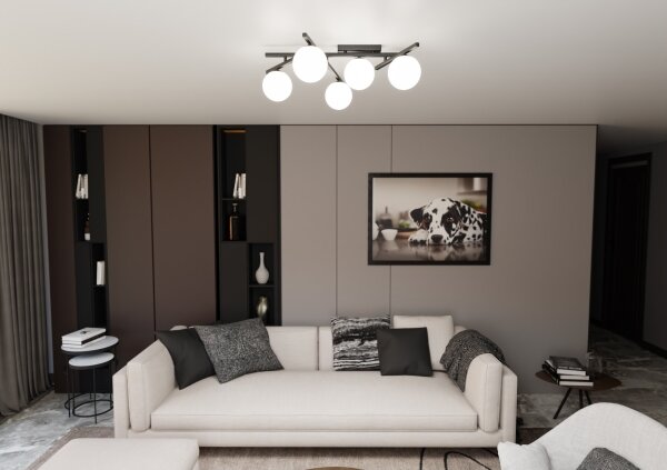 Stropné svietidlo SMART 5xE14/10W/230V čierna/biela