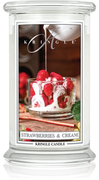Kringle Candle Classic Strawberries & Cream vonná sviečka 623 g