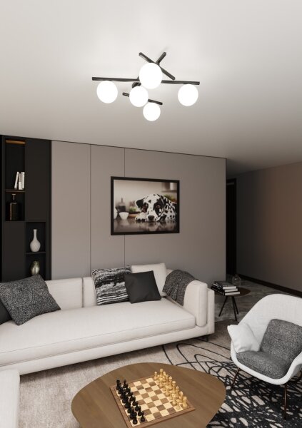 Stropné svietidlo SMART 5xE14/10W/230V čierna/biela