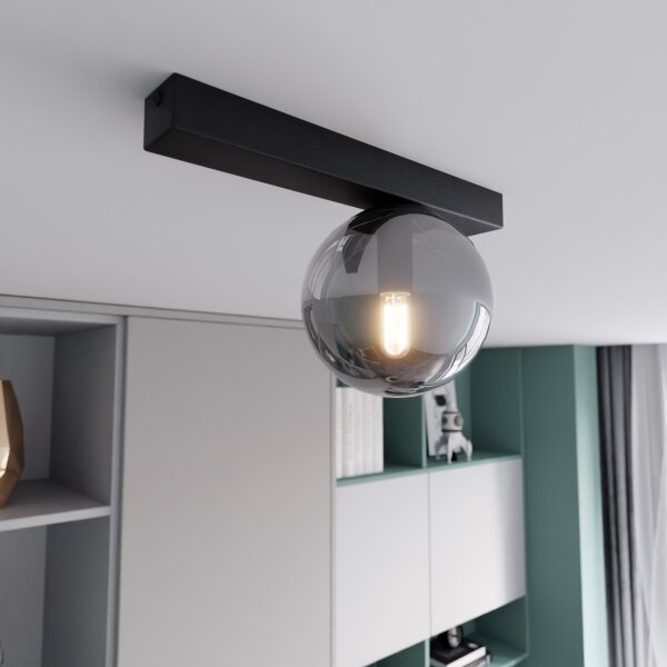 Stropné svietidlo FIT 1xE14/10W/230V čierna/šedá