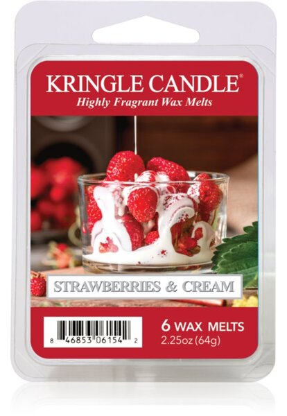 Kringle Candle Strawberries & Cream vosk do aromalampy 64 g