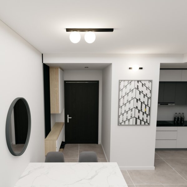 Stropné svietidlo FIT 2xE14/10W/230V čierna/biela