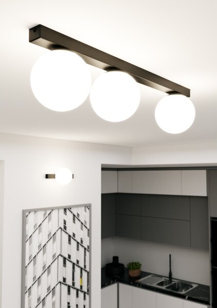 Stropné svietidlo FIT 3xE14/10W/230V čierna/biela