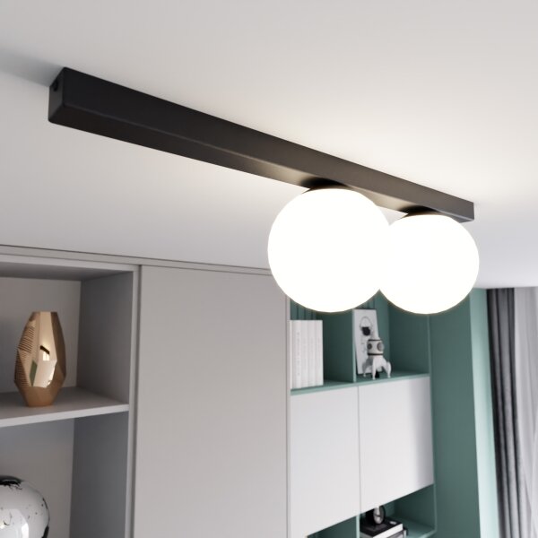 Stropné svietidlo FIT 2xE14/10W/230V čierna/biela