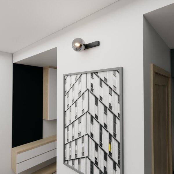 Stropné svietidlo FIT 1xE14/10W/230V čierna/šedá