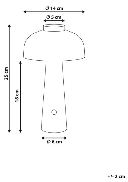 Stolná LED lampa hnedá bezdrôtová železná s tienidlom do interiéru moderné osvetlenie