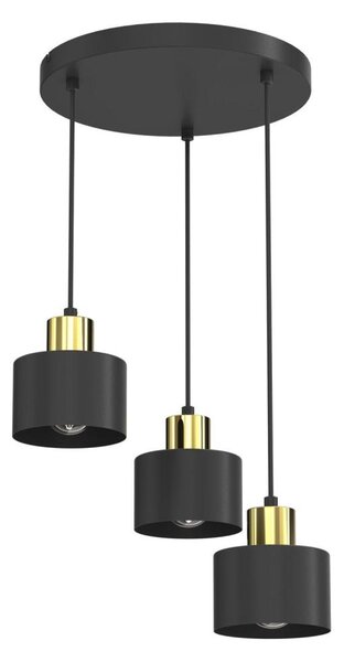 Luster na lanku PARKLA 3xE27/15W/230V čierny